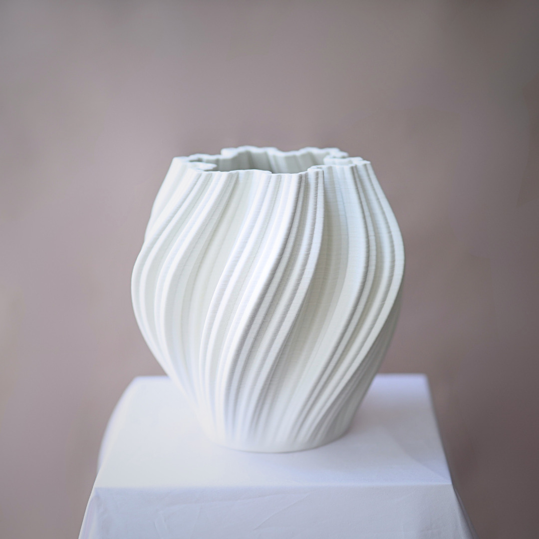 3D Vase Art White